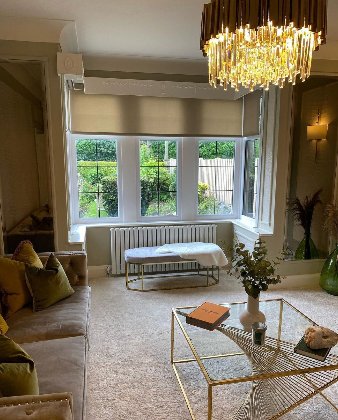 Boeotia circular chandelier in elegant daylight interior