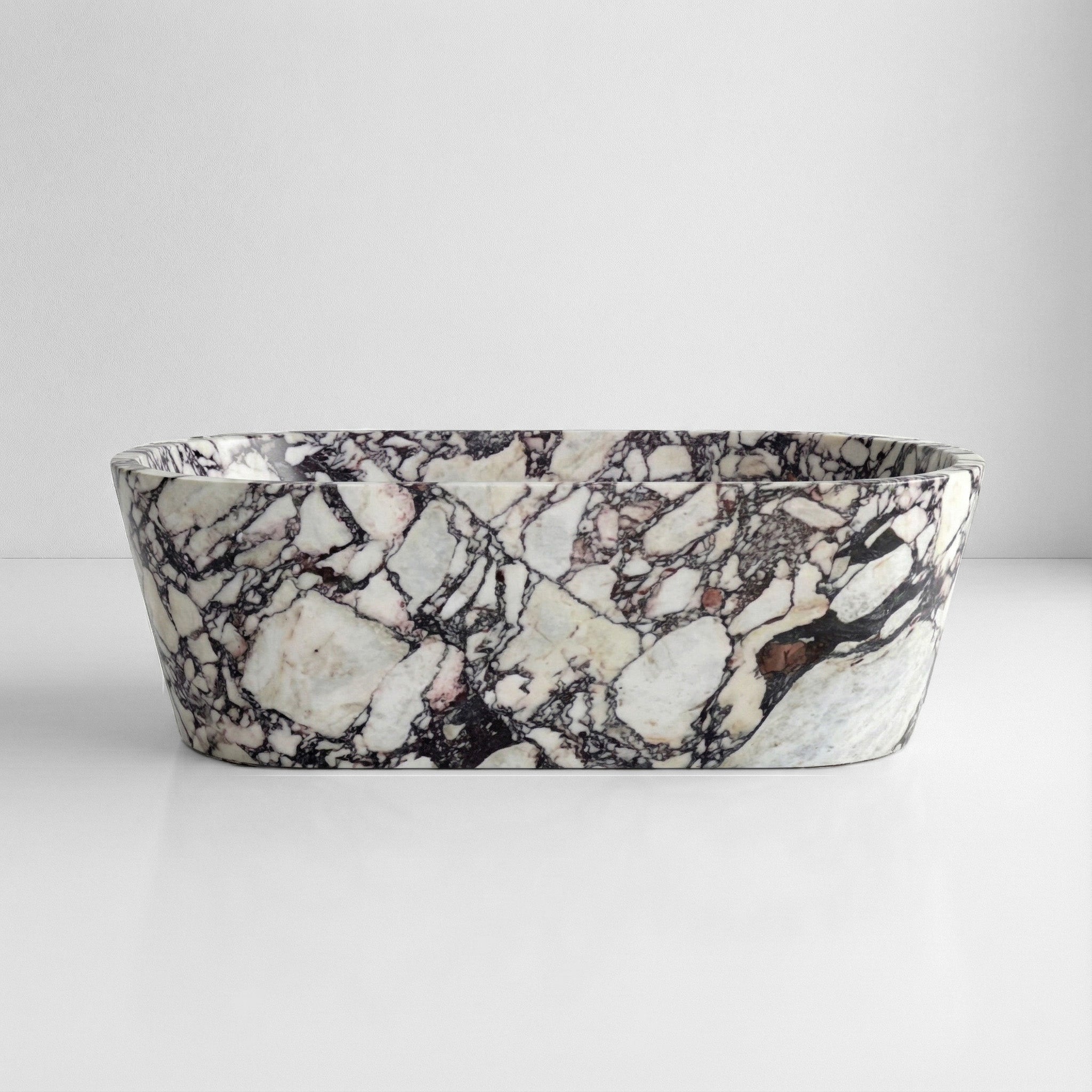 Calacatta Viola Marble Freestanding Bathtub - Tapered by VORELLI