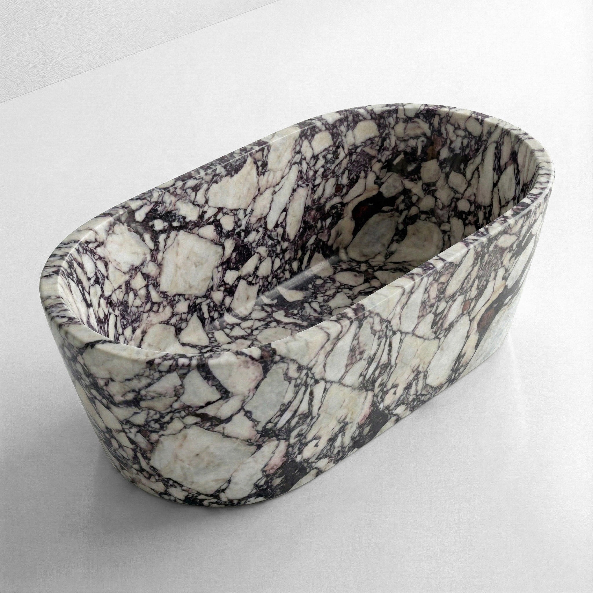 Calacatta Viola Marble Freestanding Bathtub - Tapered by VORELLI