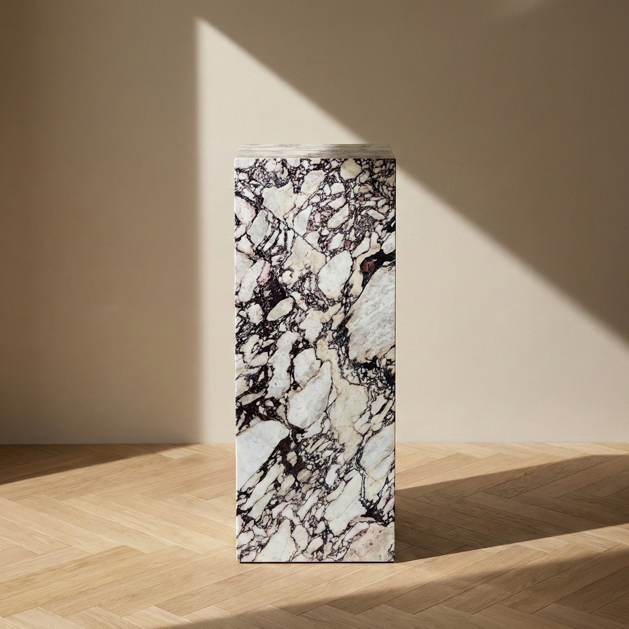 Calacatta Viola Marble Pedestal Stand by VORELLI