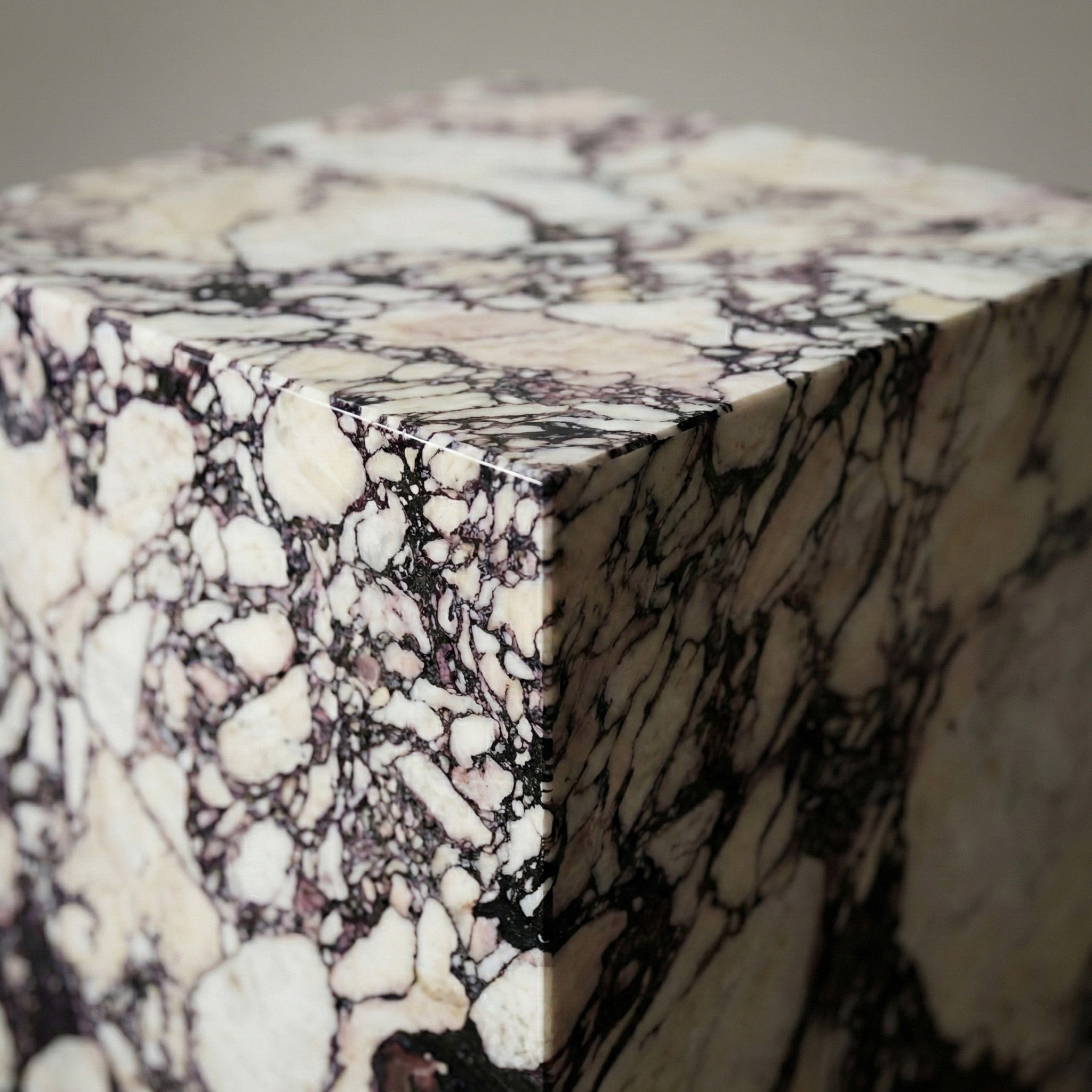 Calacatta Viola Marble Pedestal Stand by VORELLI