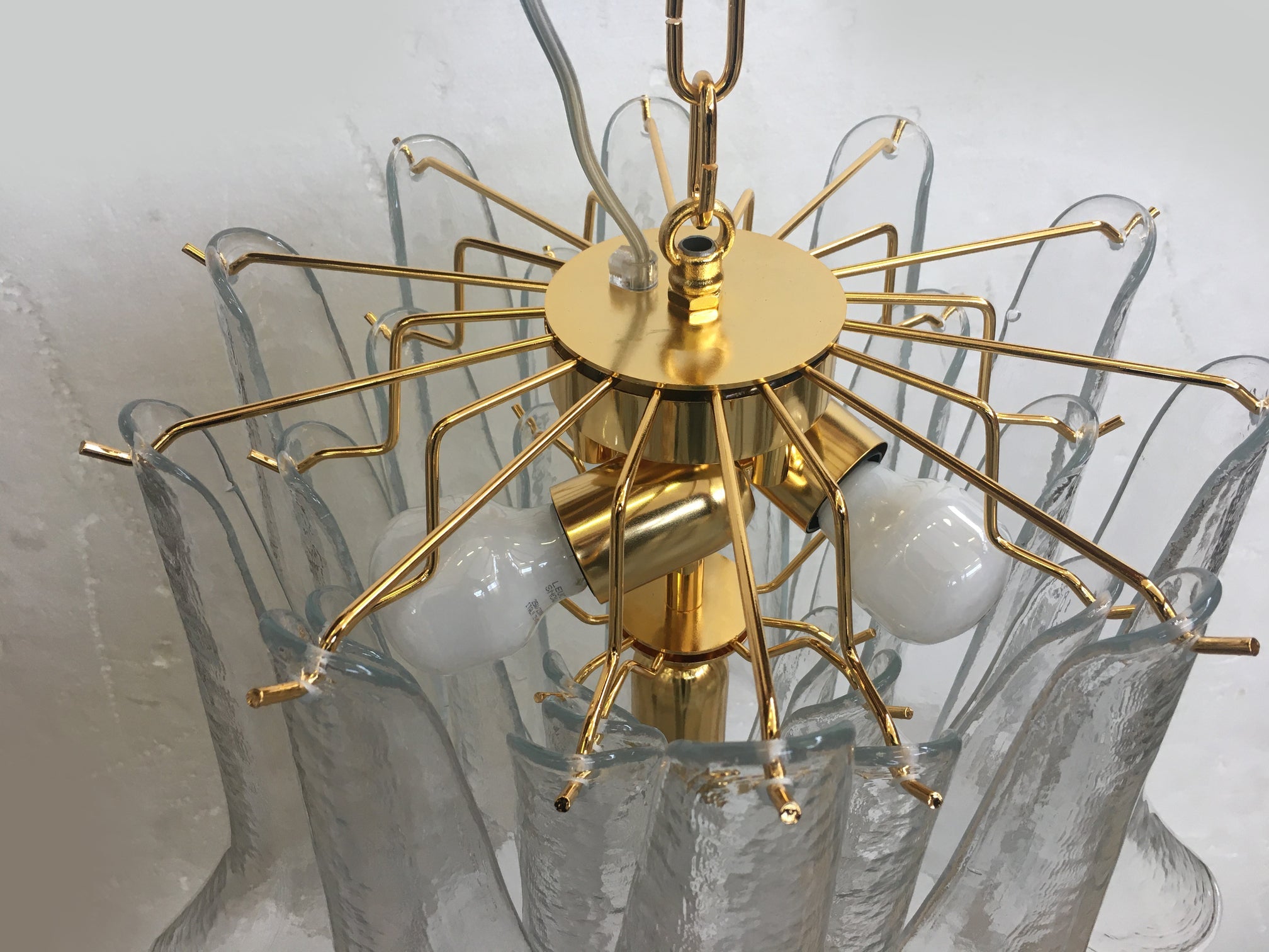 VORELLI Canaletto Selle Murano Glass Circular Chandelier - Selle Murano Glass image 5