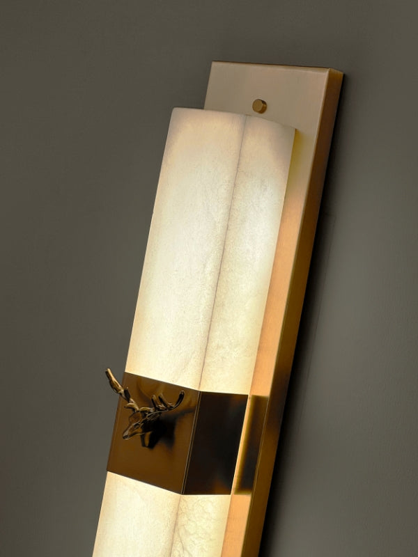 Slim marble wall light profile for modern interiors