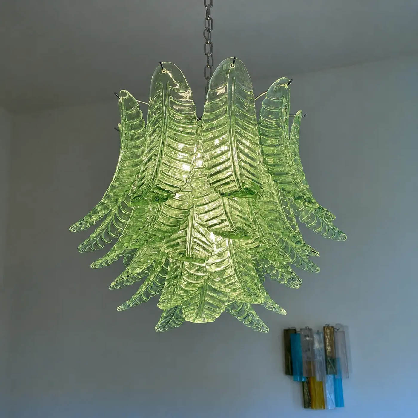 VORELLI Ischia Felci Murano Glass Circular Chandelier - Felci Murano Glass image 3