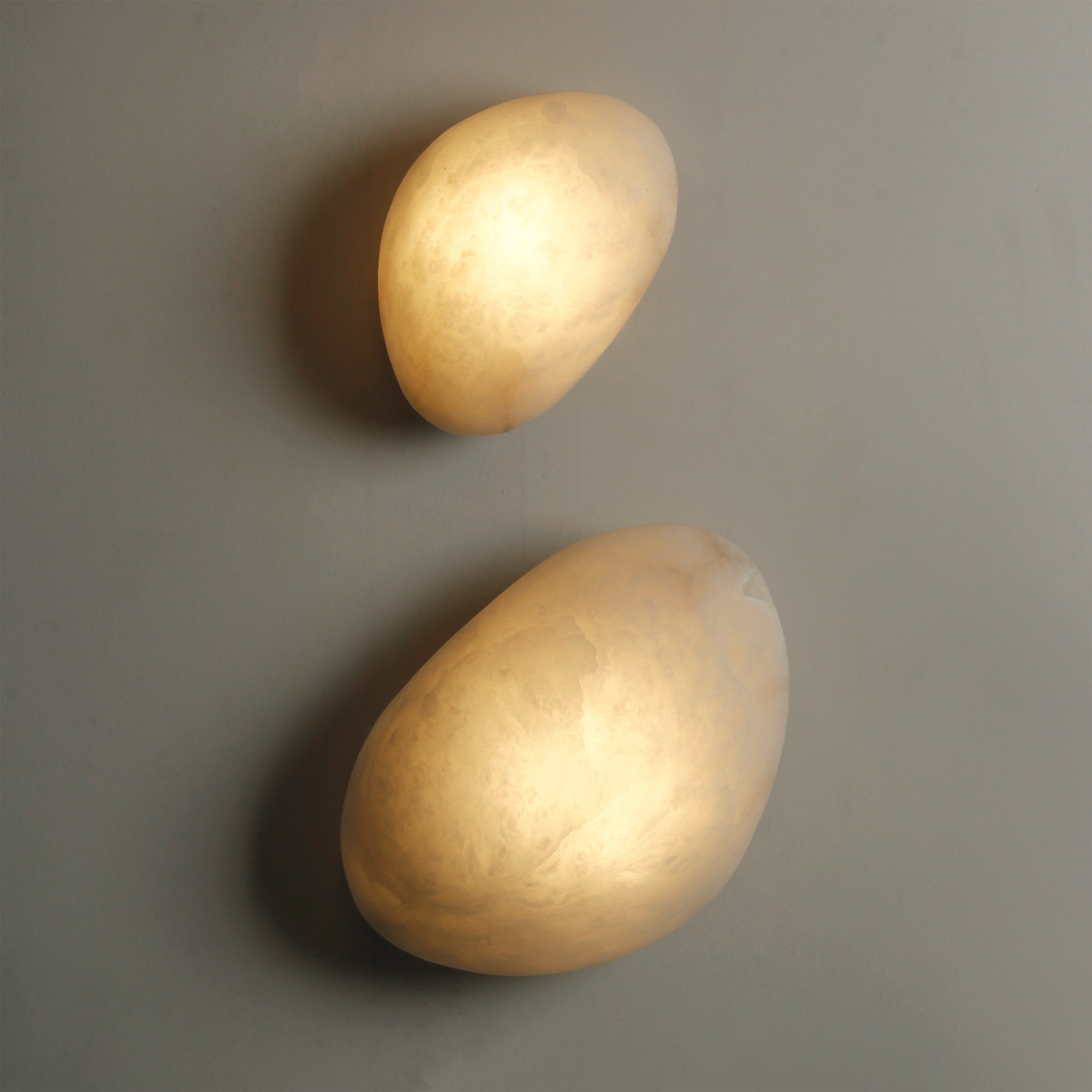 Alba marble wall lights installed on modern Dubai interior wall