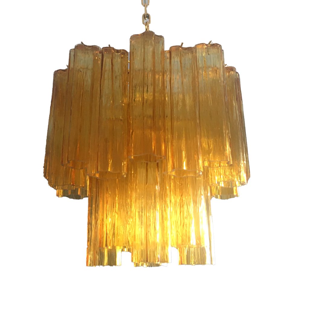 VORELLI Fabriana Tronchi Murano Glass Circular Chandelier - Tronchi Murano Glass image 1