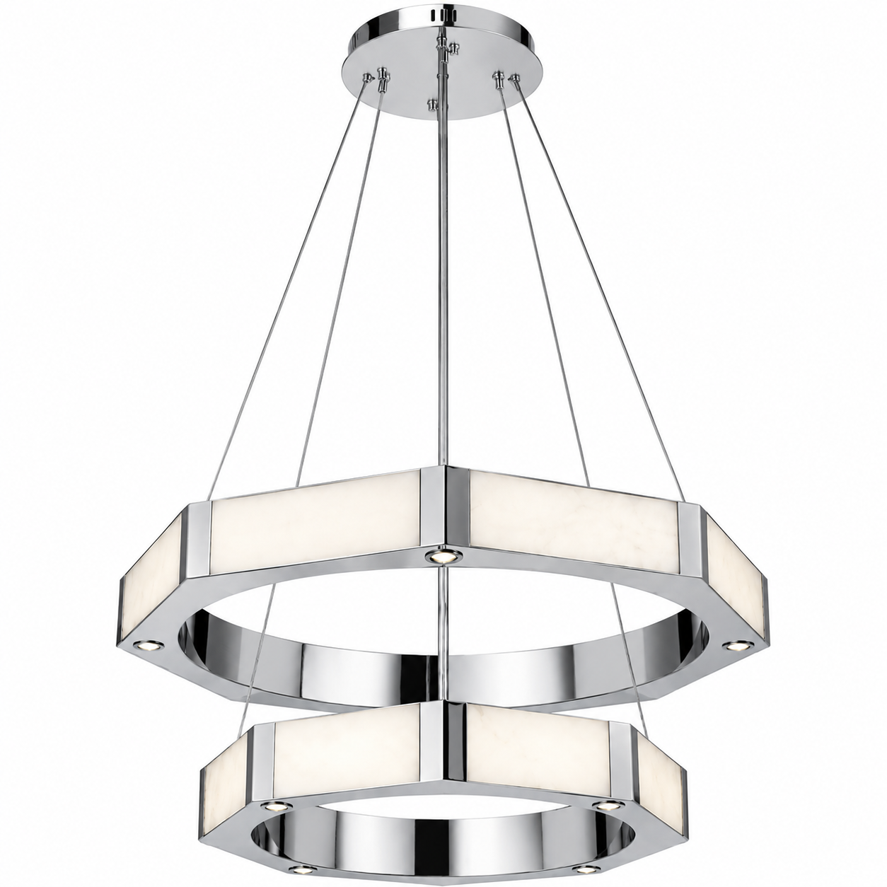 Nero Double Ring Chandelier by VORELLI