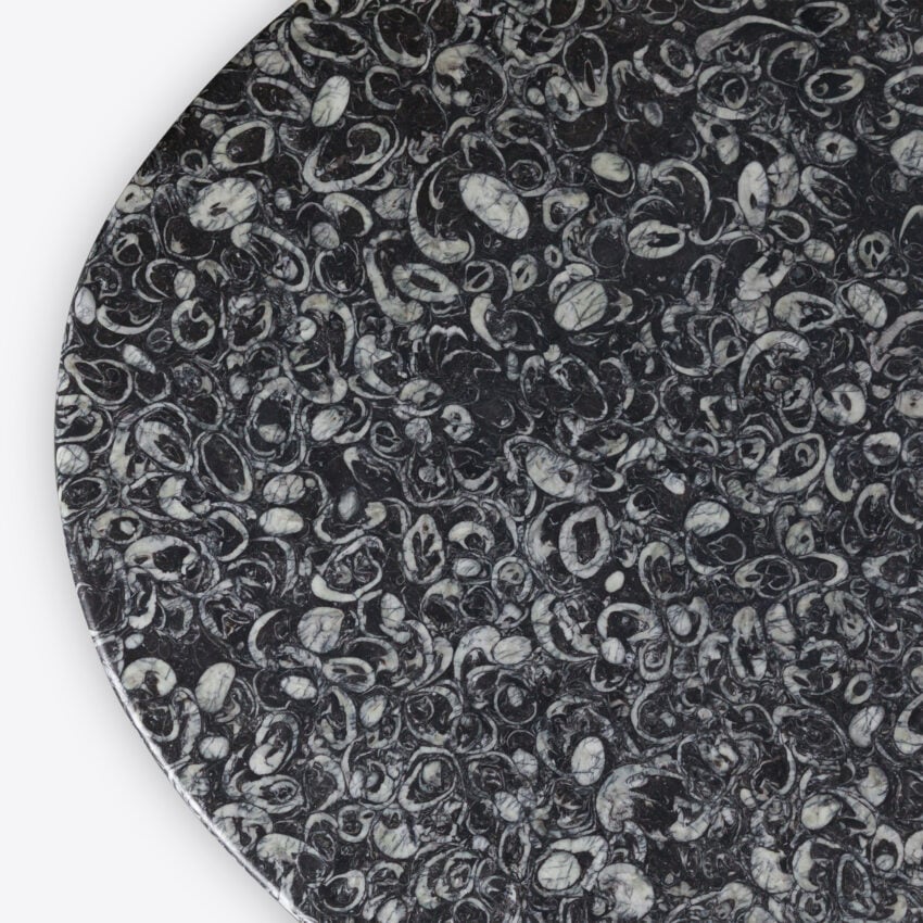 Belluno Dining Table – Fossil black Marble
