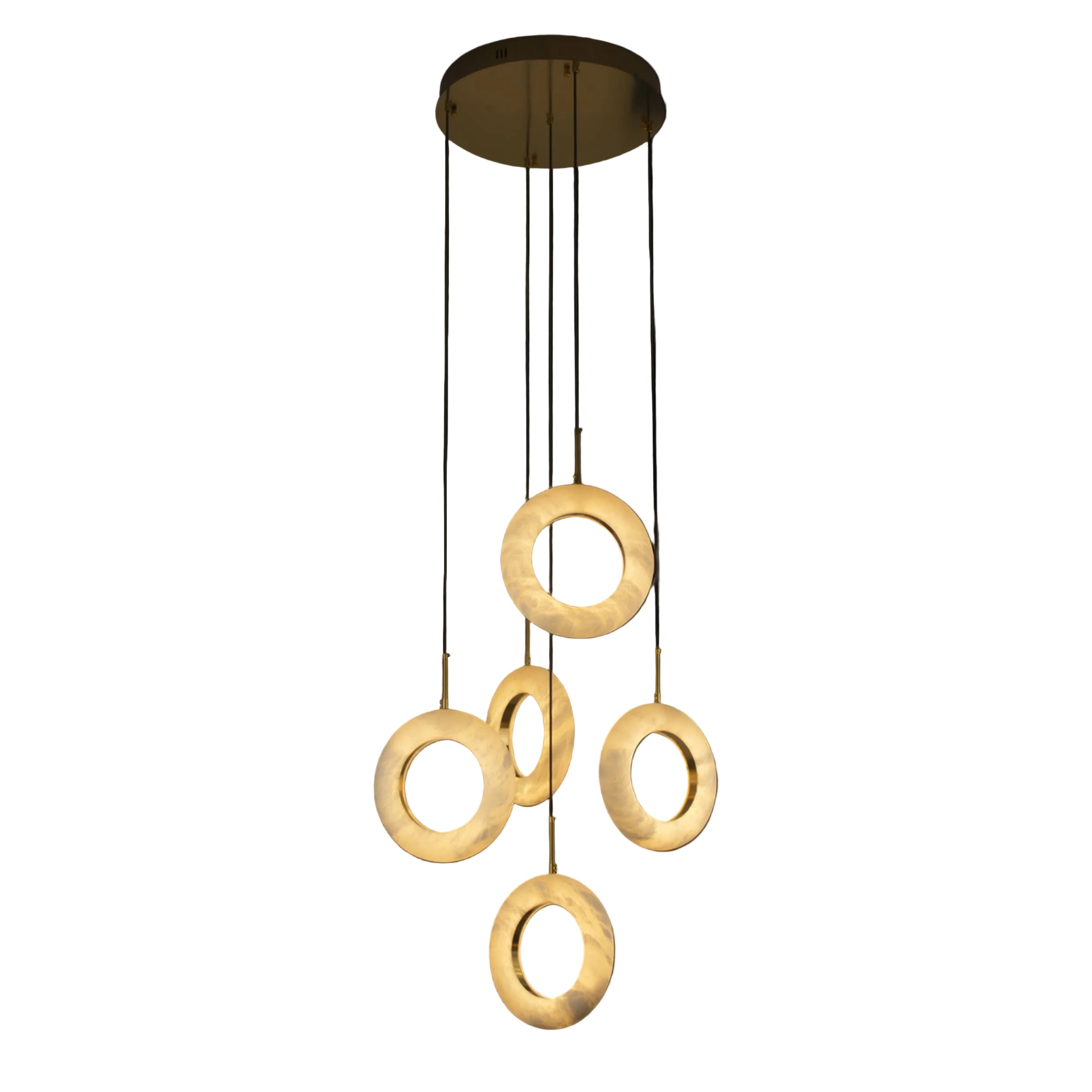 Elegant Pietra pendant lighting installation for grand staircases and hotel lobbies