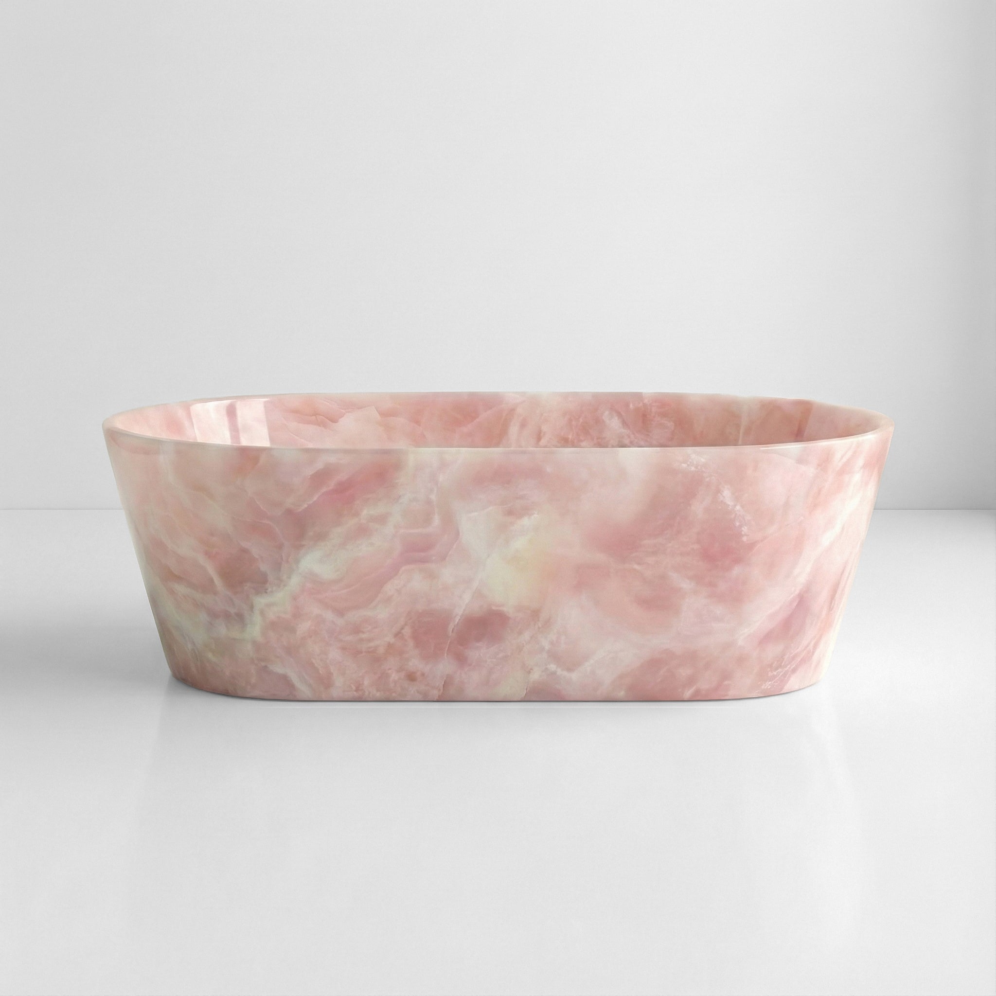 Pink Onyx Freestanding Bathtub - Tapered by VORELLI