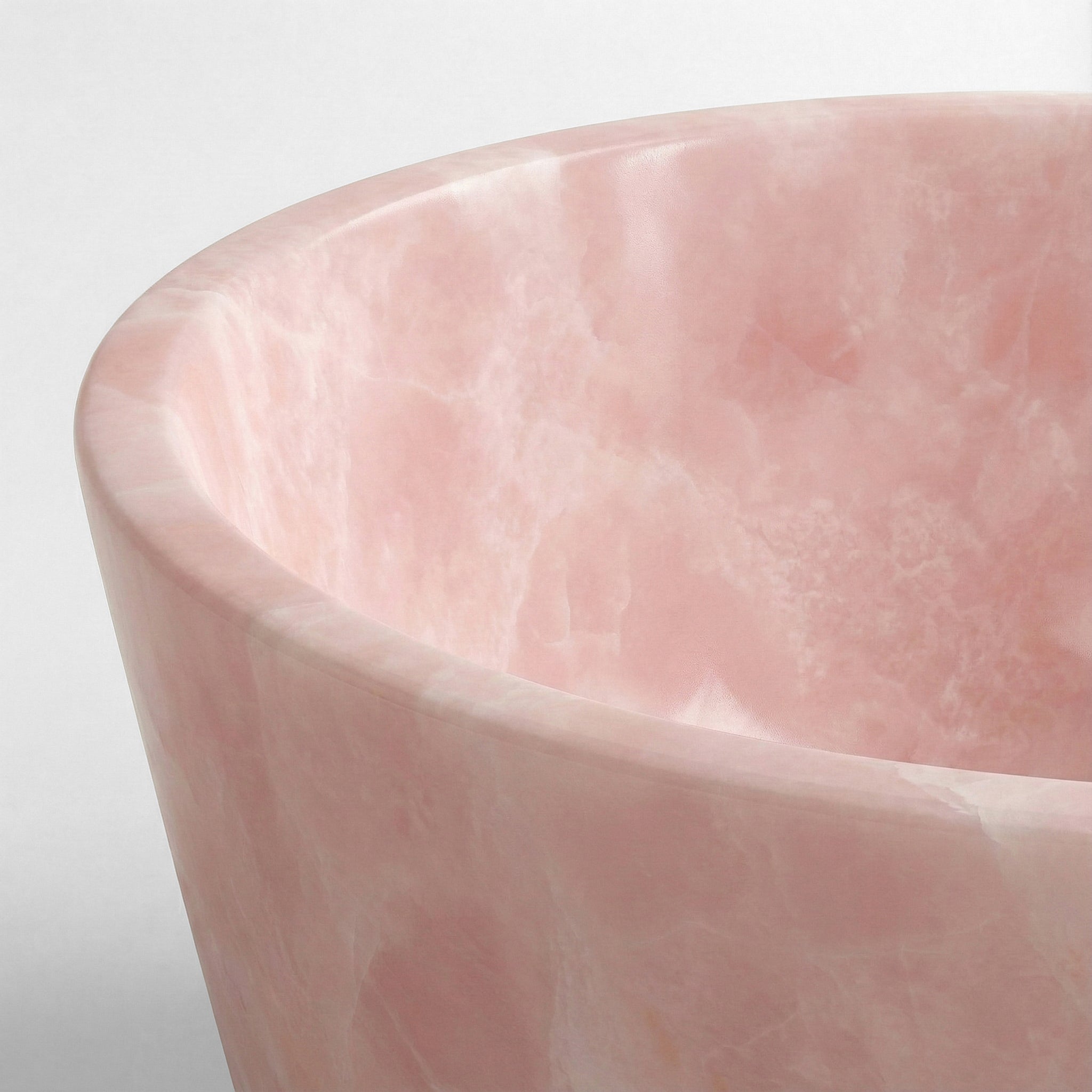 Pink Onyx Freestanding Bathtub - Tapered by VORELLI