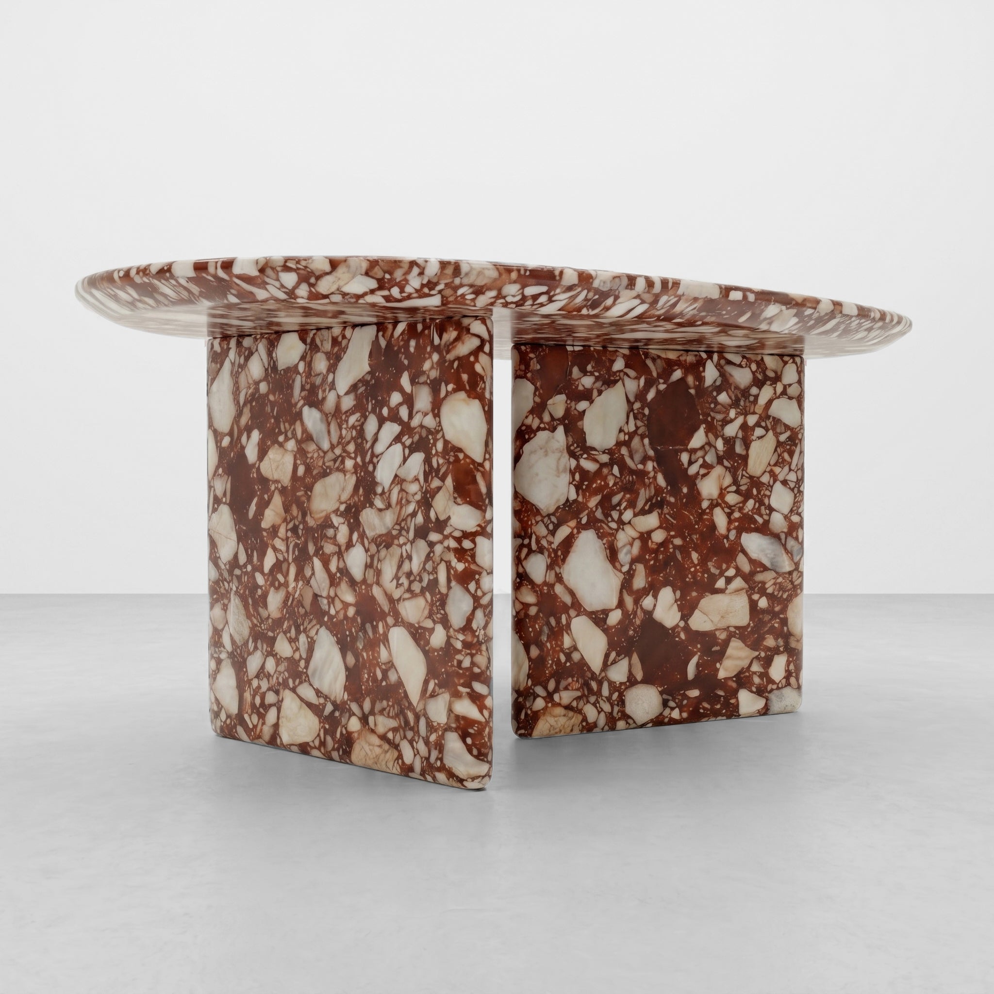 Red Bulgari Marble Coffee Table - Pebble by VORELLI