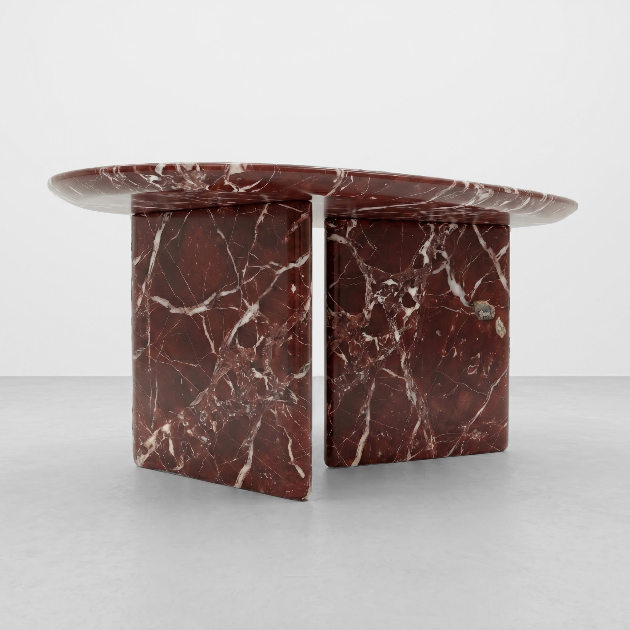 Rosso Levanto Marble Coffee Table - Pebble by VORELLI