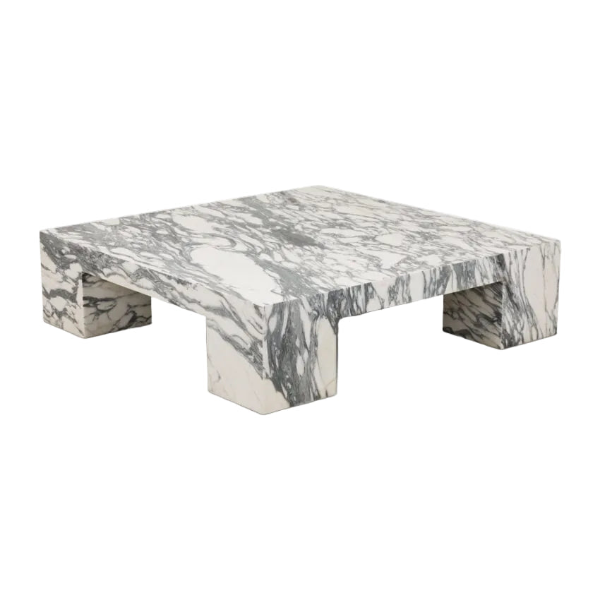 Sidriano Arabescato Marble Coffee Table