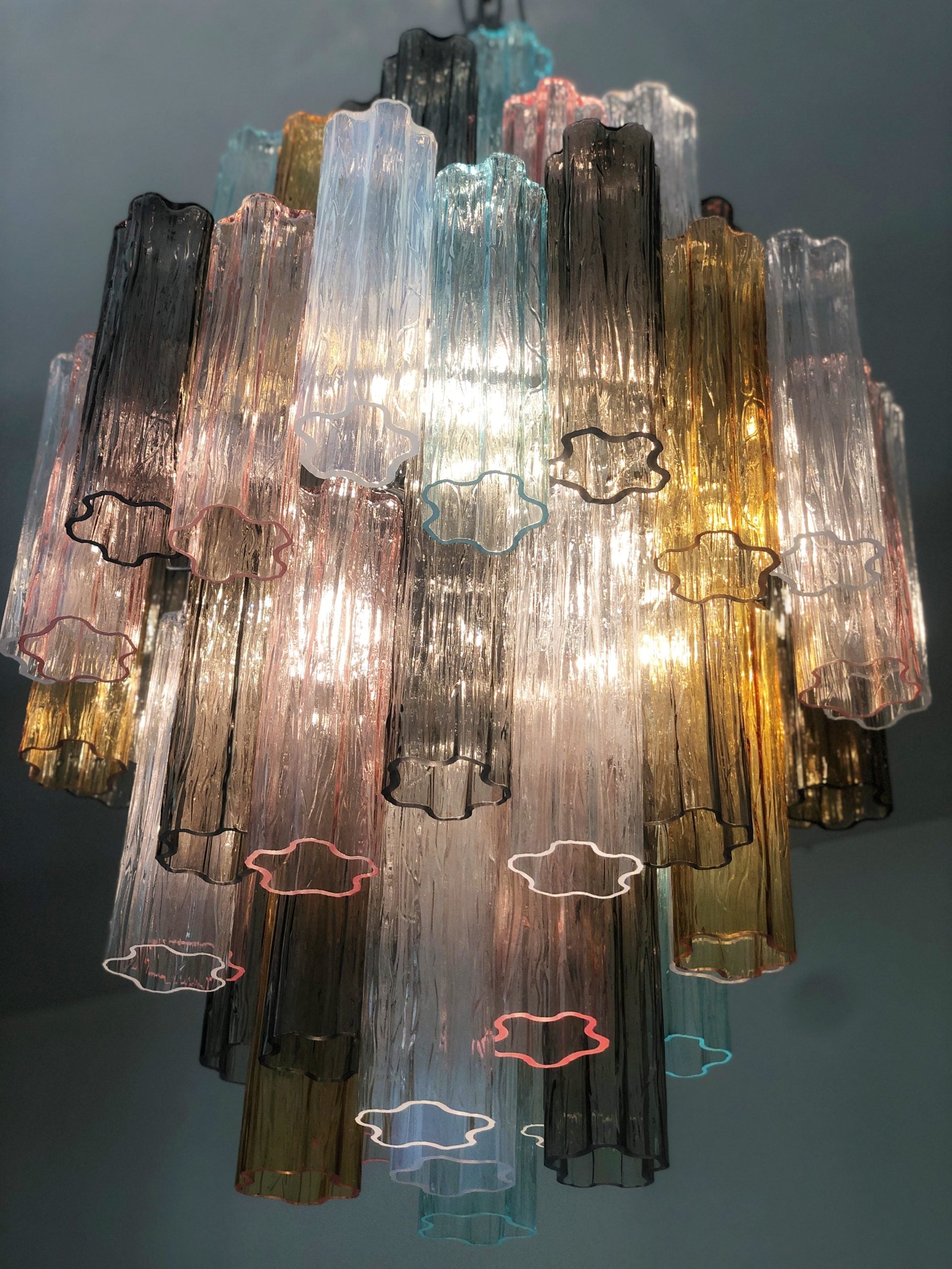 VORELLI Lorena Tronchi Murano Glass Staircase Chandelier - Tronchi Murano Glass image 5