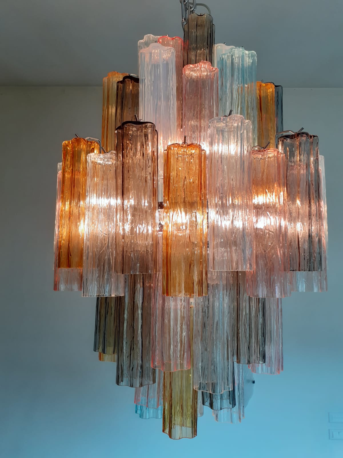 VORELLI Lorena Tronchi Murano Glass Staircase Chandelier - Tronchi Murano Glass image 3