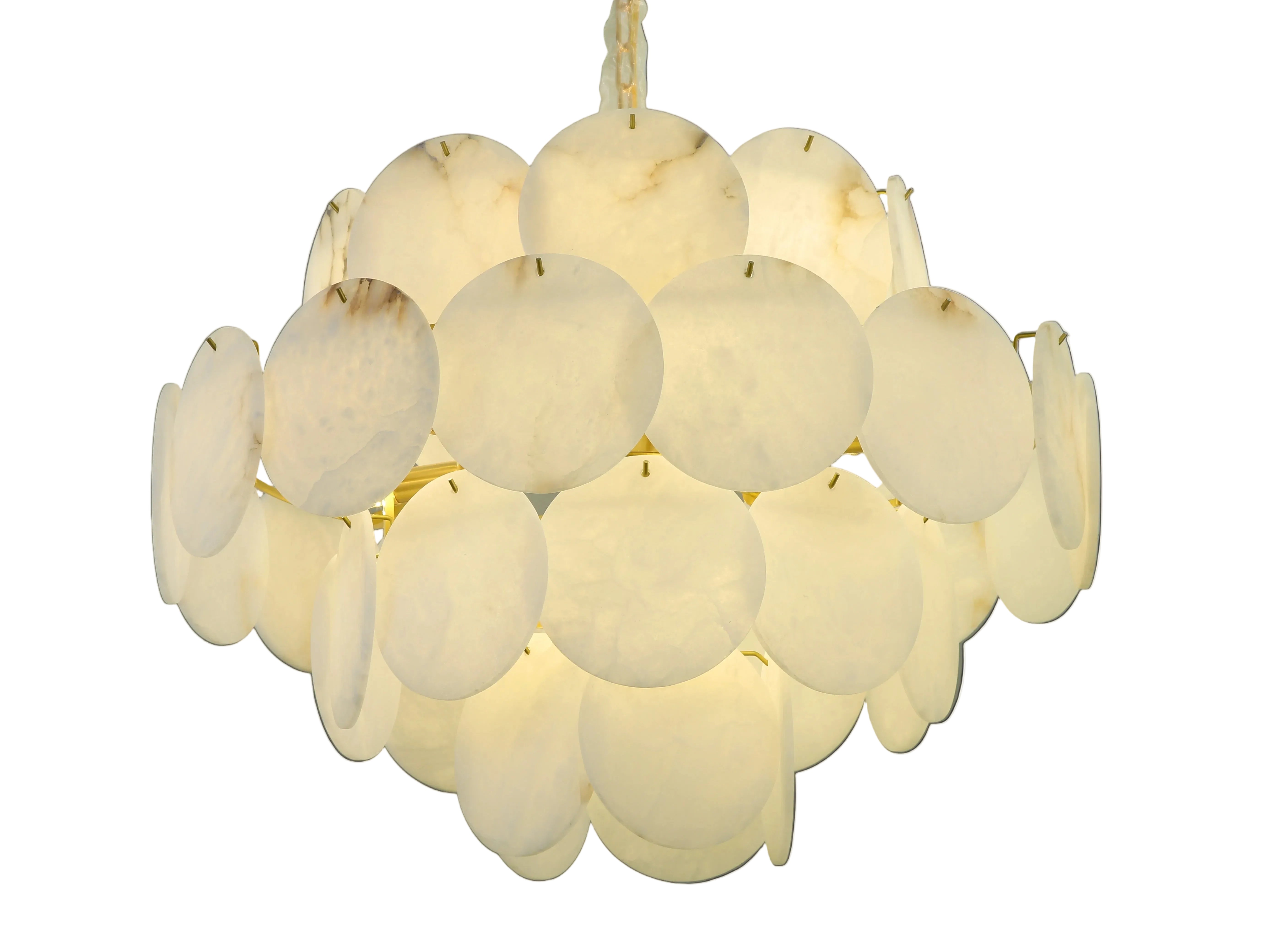 VORELLI Alfonso Marble Circular Chandelier II UAE white background
