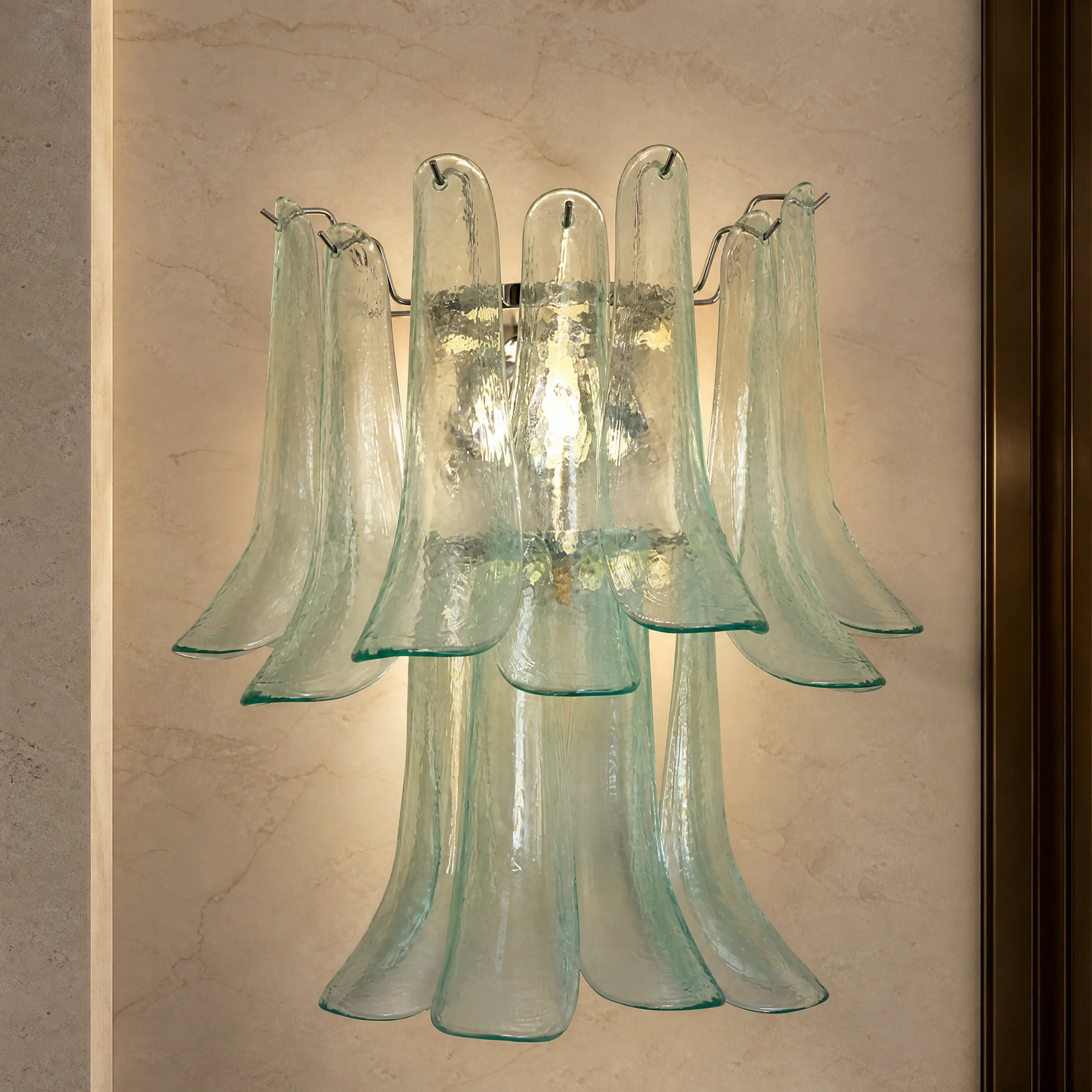 Asti Selle Murano Glass Wall Light close-up luxury lifestyle hero image by VORELLI
