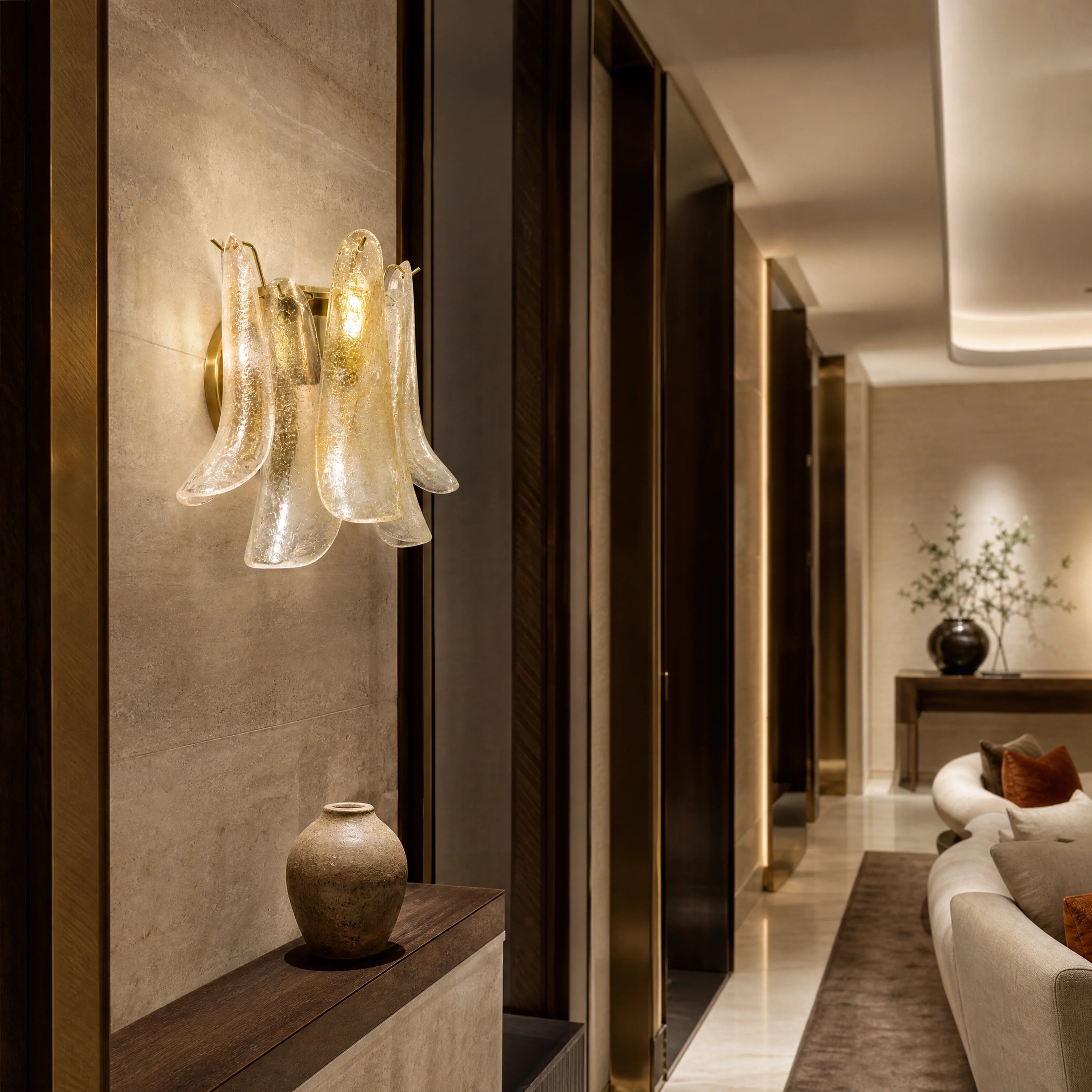 Chioggia Selle Murano Glass Wall Light luxury hospitality interior lifestyle image by VORELLI