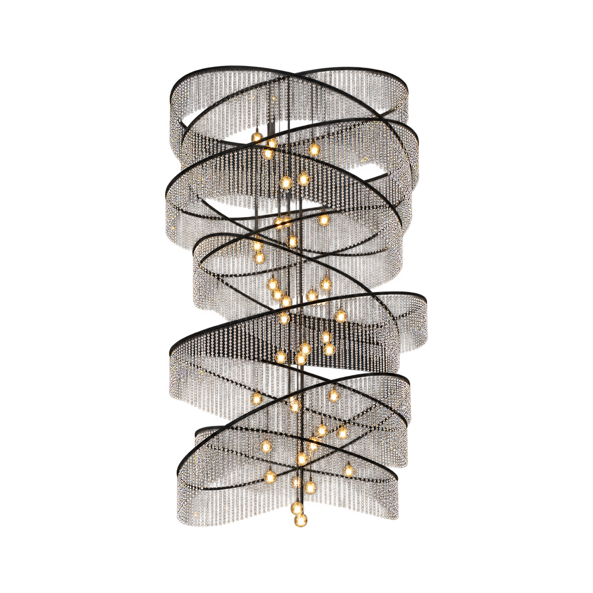 VORELLI® Crystal Ring & Bubble Ball Project Installation on a pure white background.