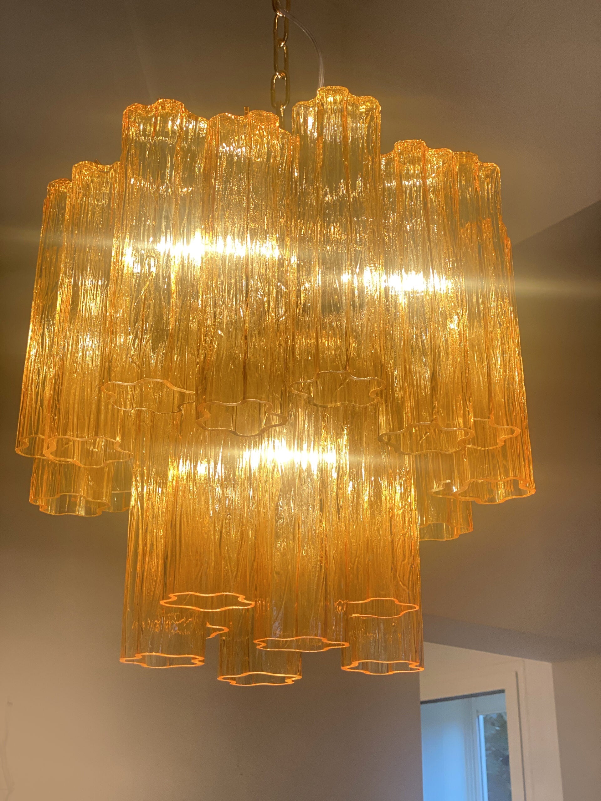 VORELLI Fabriana Tronchi Murano Glass Circular Chandelier - Tronchi Murano Glass image 7