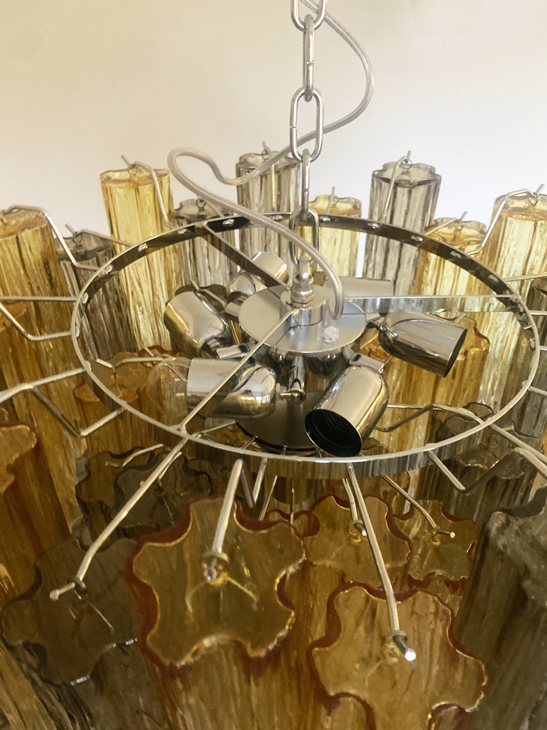 VORELLI Faenza Tronchi Murano Glass Circular Chandelier - Tronchi Murano Glass image 5