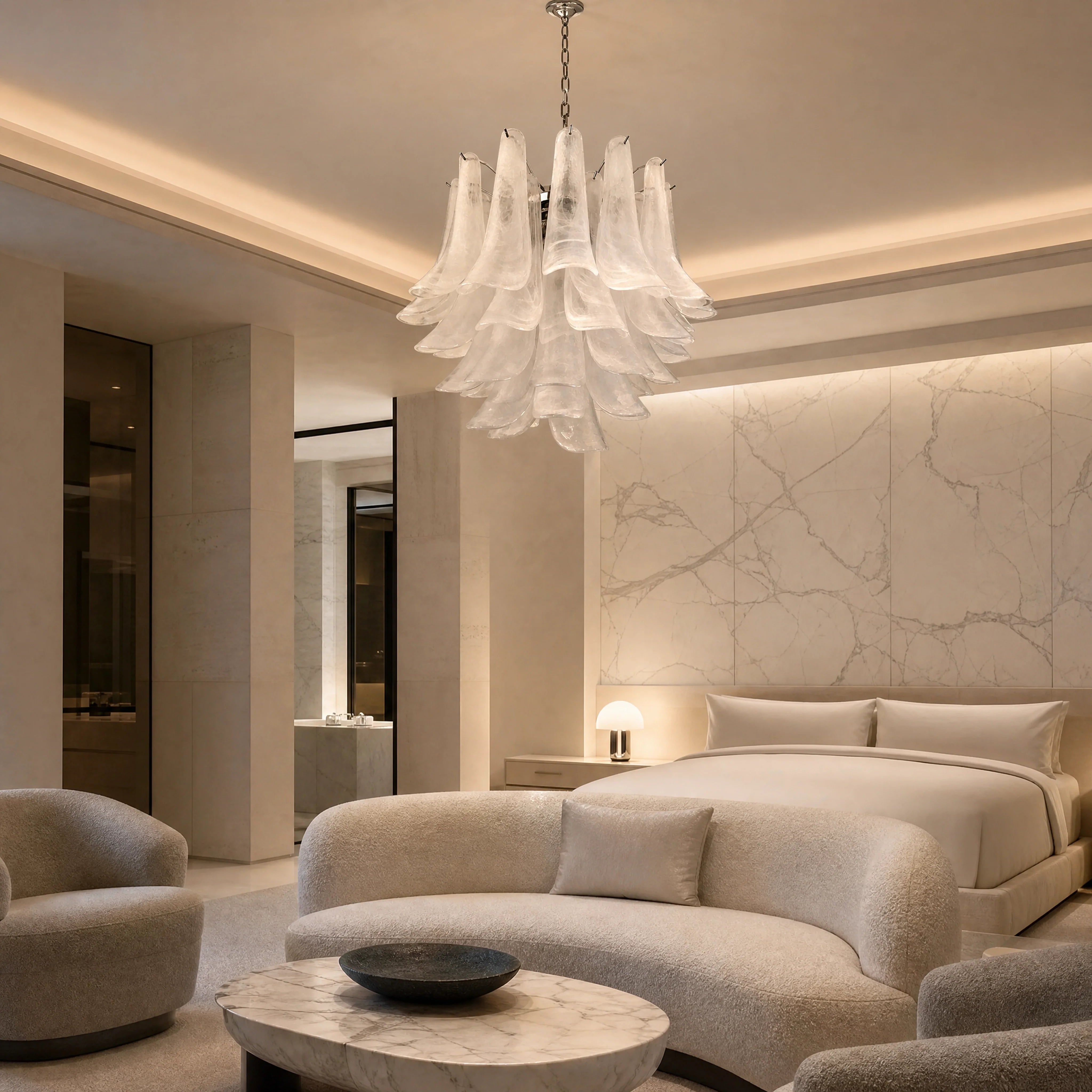 Gilda Selle Murano Glass Circular Chandelier luxury hospitality interior lifestyle image by VORELLI