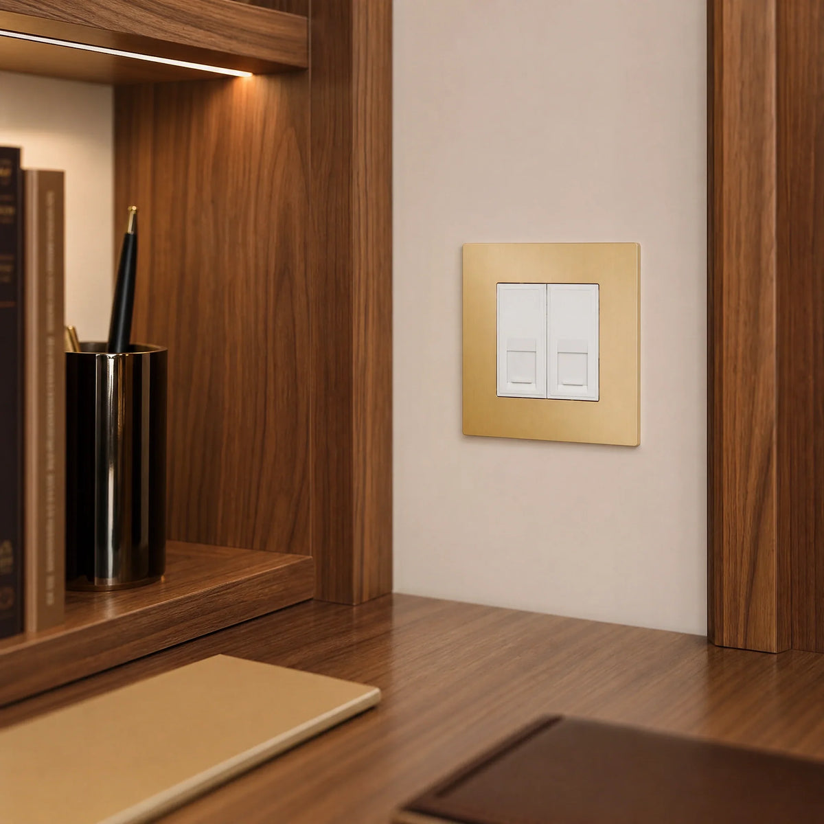 VORELLI® Renaissance Data Outlet, close view on an interior wall in an interior visualisation.