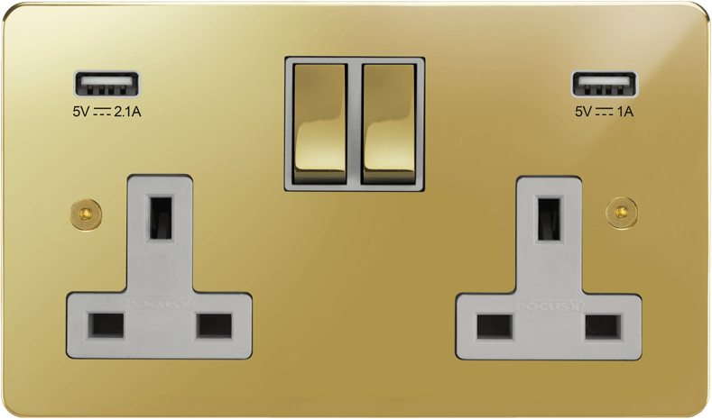 Ambassador Classic Double Socket + USB architectural switches view 9