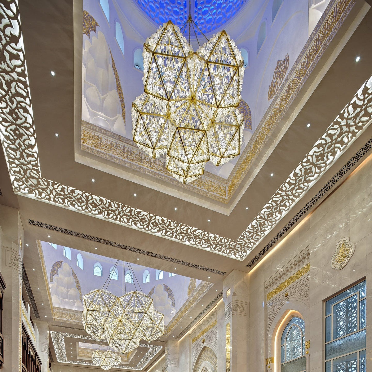Geometric Crystal Frame Project Installation project lighting studio view