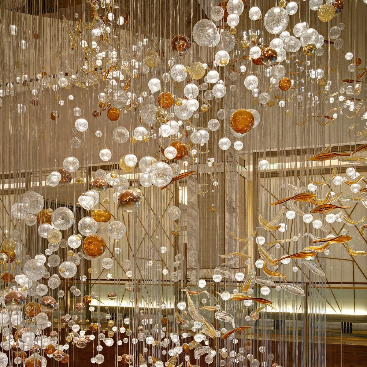 Oversized Small Sphere Project Installation project lighting view 2
