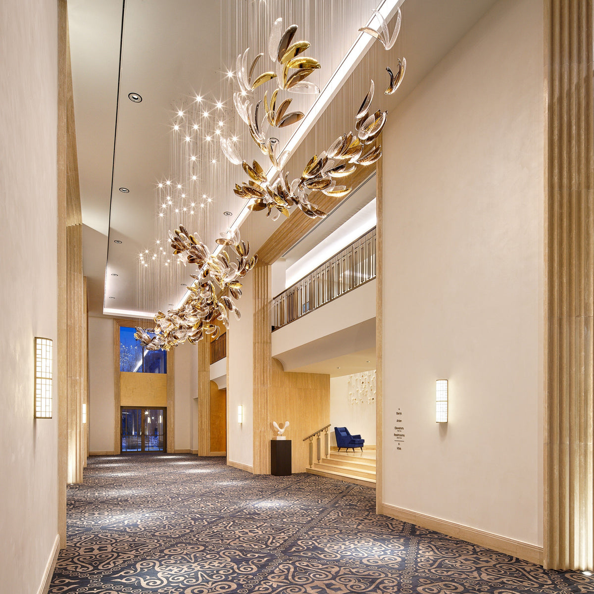 Flowing Gold Oval Project Installation project lighting studio view