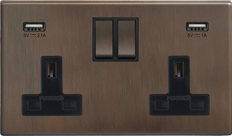 Morpheus Double Socket + USB architectural switches view 5