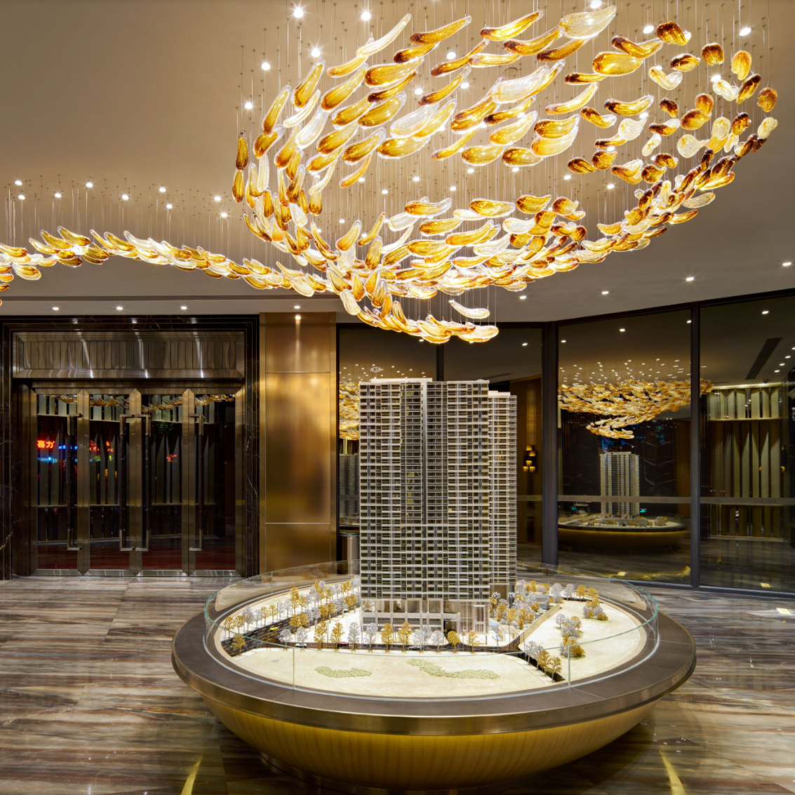 Molten Current Project Installation architectural lighting studio view