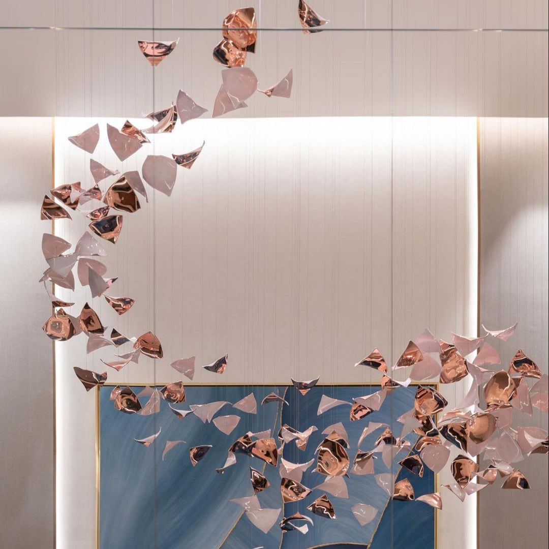 Floating Triangle Project Installation architectural lighting studio view