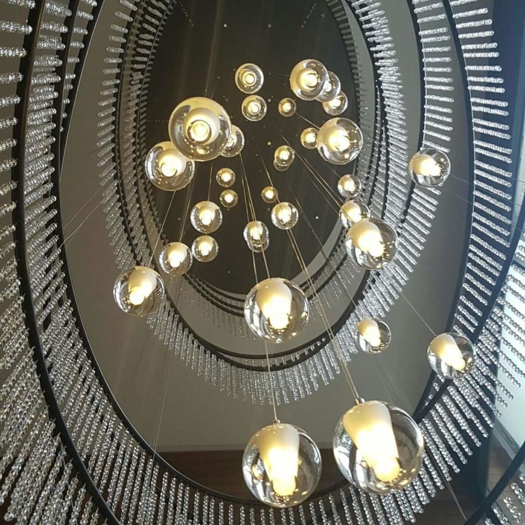 Crystal Ring & Bubble Ball Project Installation project lighting view 5