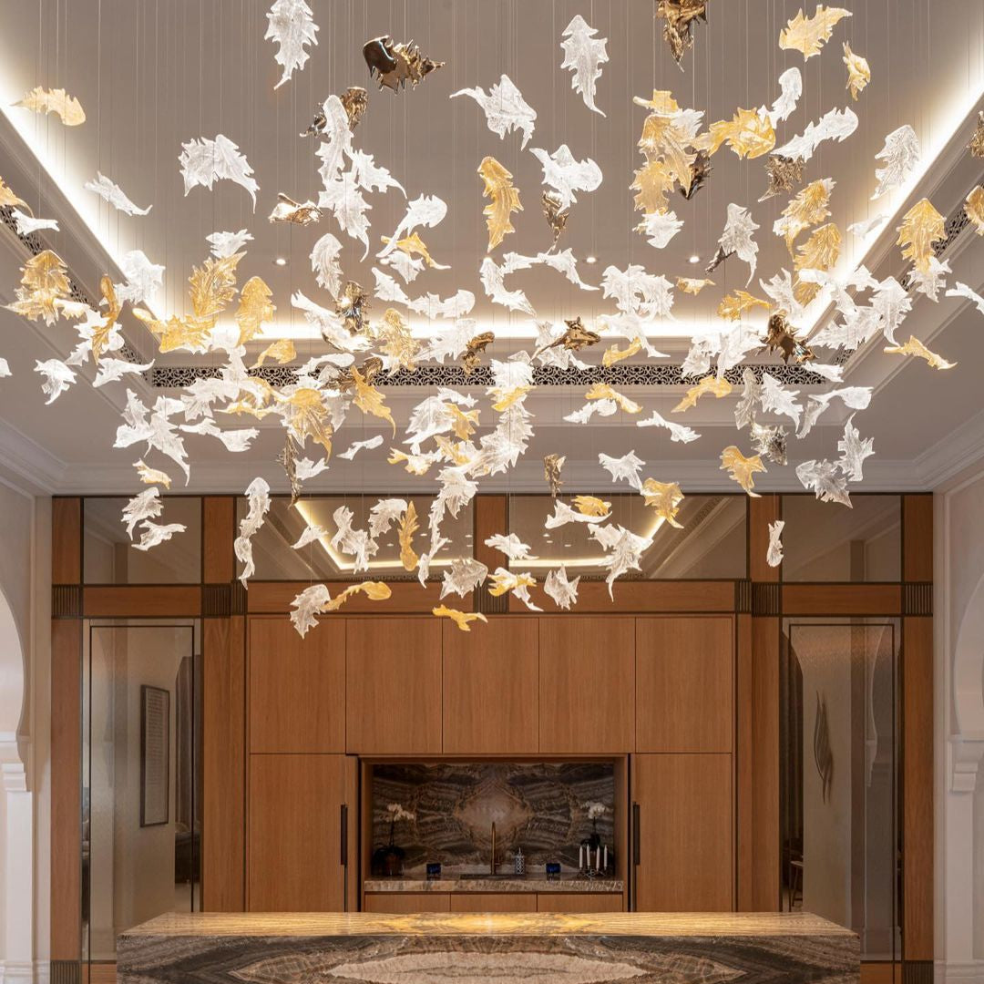 Autumn Drift Project Installation architectural lighting studio view