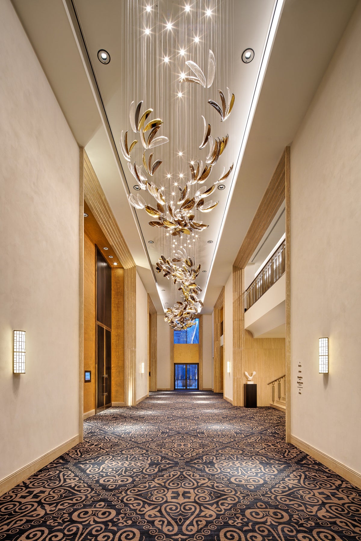 Flowing Gold Oval Project Installation project lighting view 4