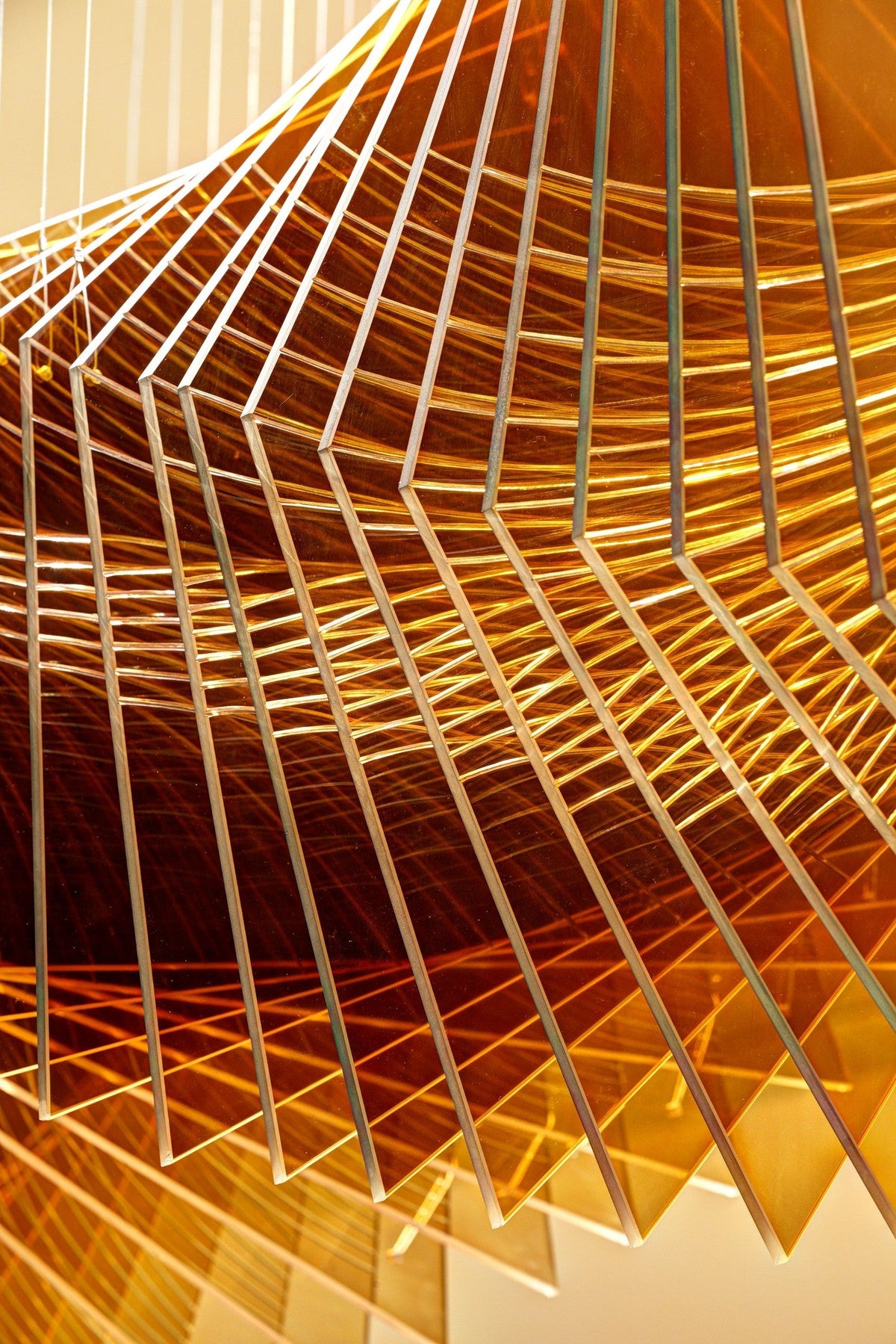 Architectural Wave Project Installation chandelier view 2