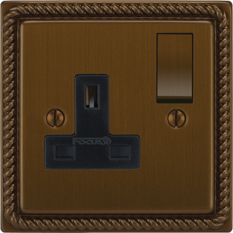 Georgian Single Socket architectural switches view 3