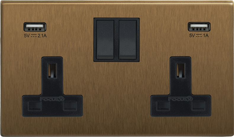 Morpheus Double Socket + USB architectural switches view 4