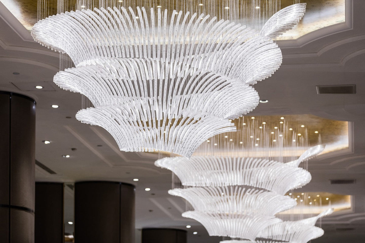 Transparent Glass Tube Project Installation project lighting view 7