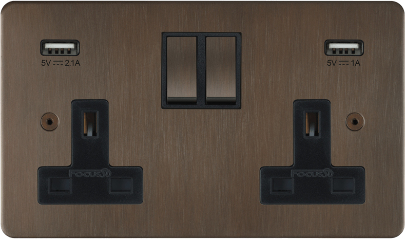 Ambassador Classic Double Socket + USB architectural switches studio view