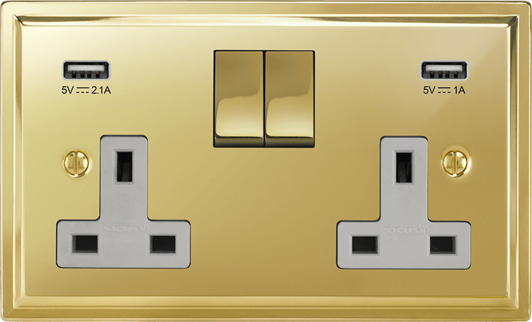 Sheraton Double Socket + USB architectural switches view 8