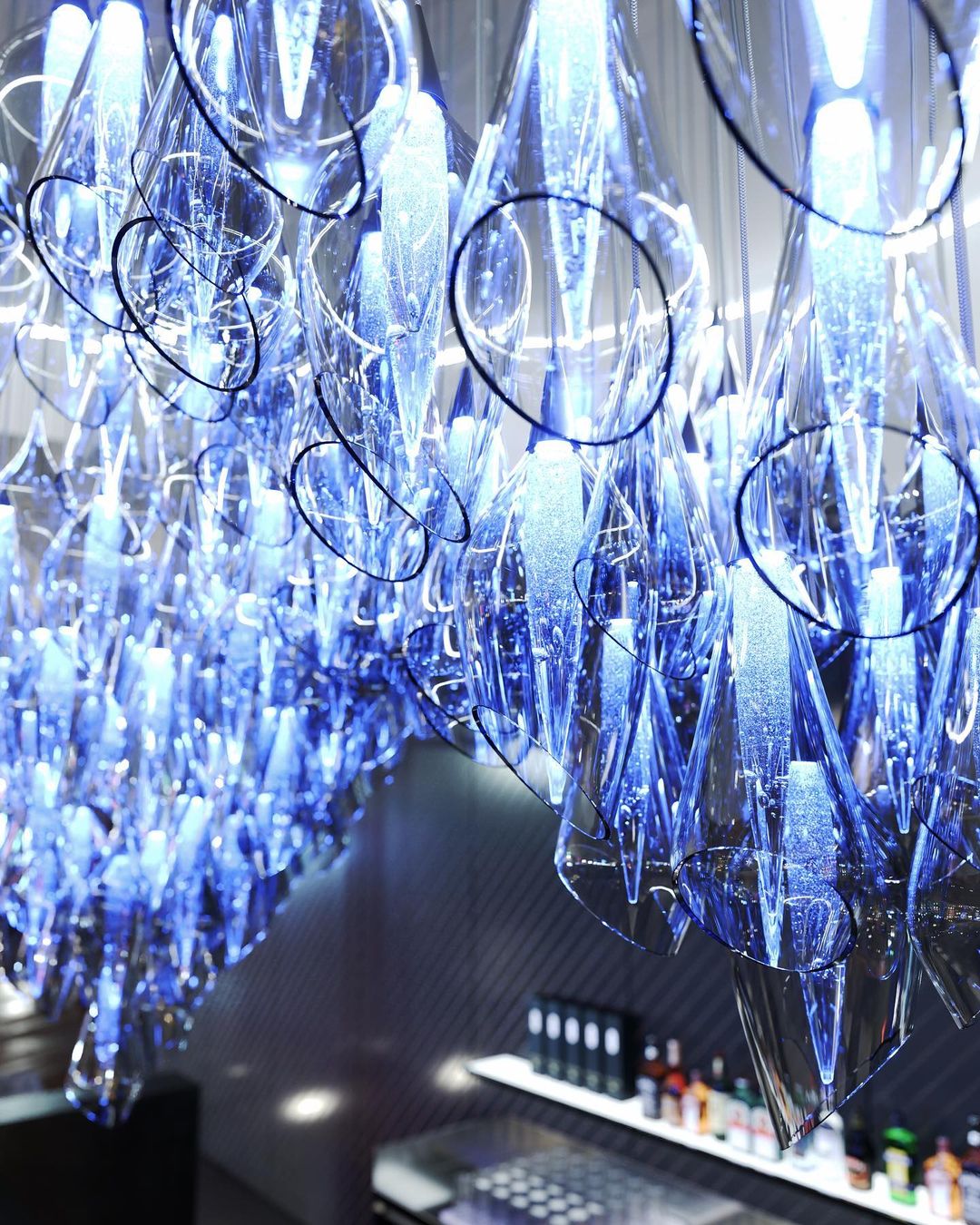 Open Glass Droplet Project Installation architectural lighting view 2