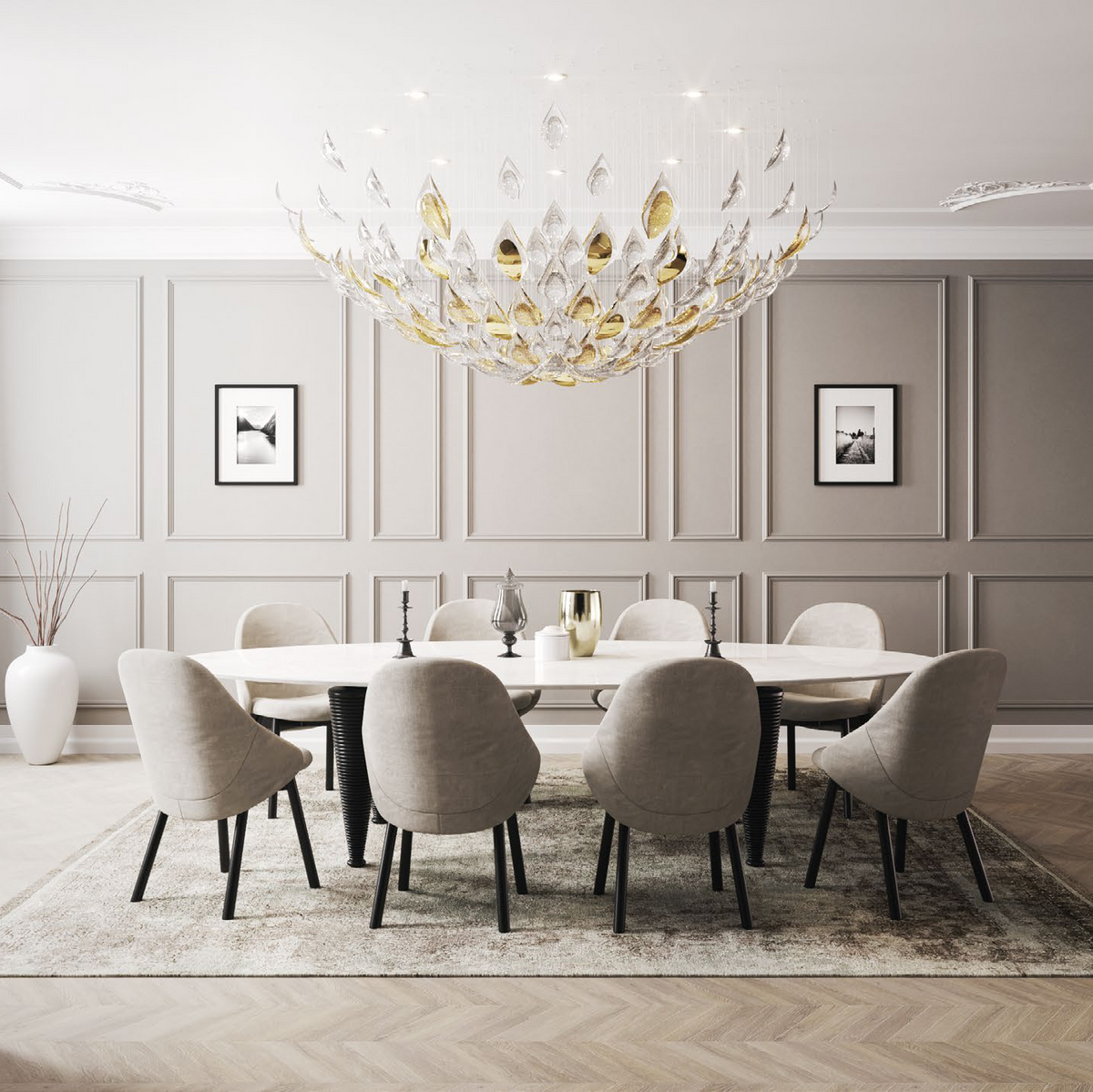 Marquise Crown Project Installation architectural lighting studio view
