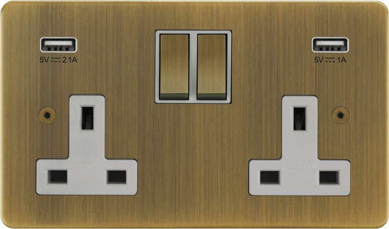 Ambassador Classic Double Socket + USB architectural switches view 2