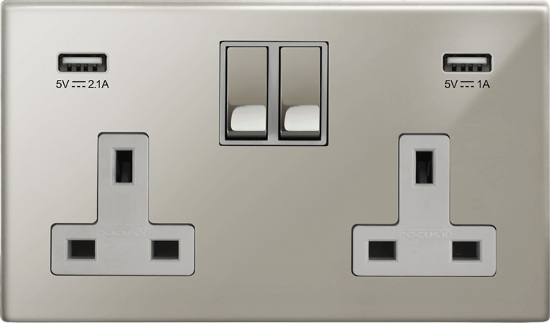 Morpheus Double Socket + USB architectural switches studio view