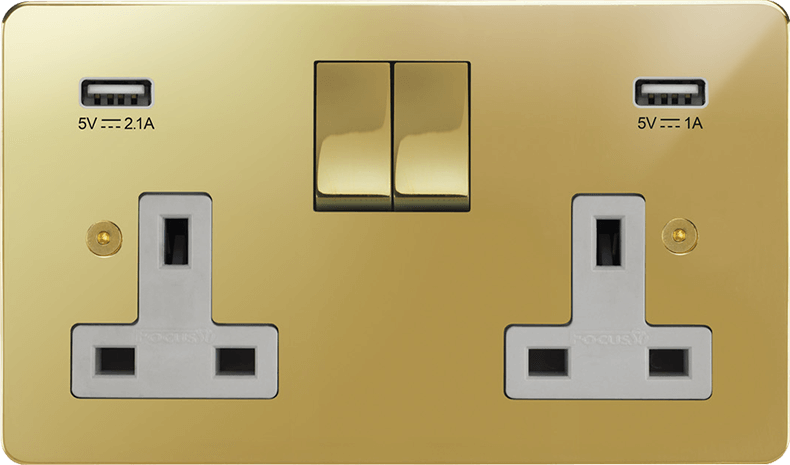 Horizon Classic Double Socket + USB architectural switches view 8