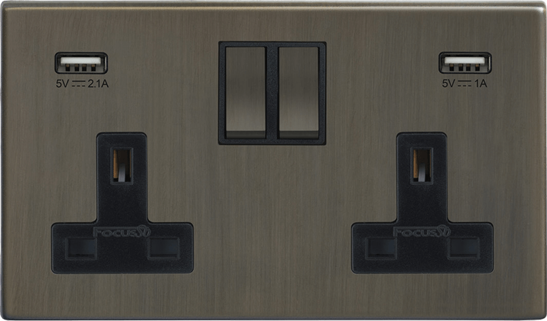 Morpheus Double Socket + USB architectural switches view 6